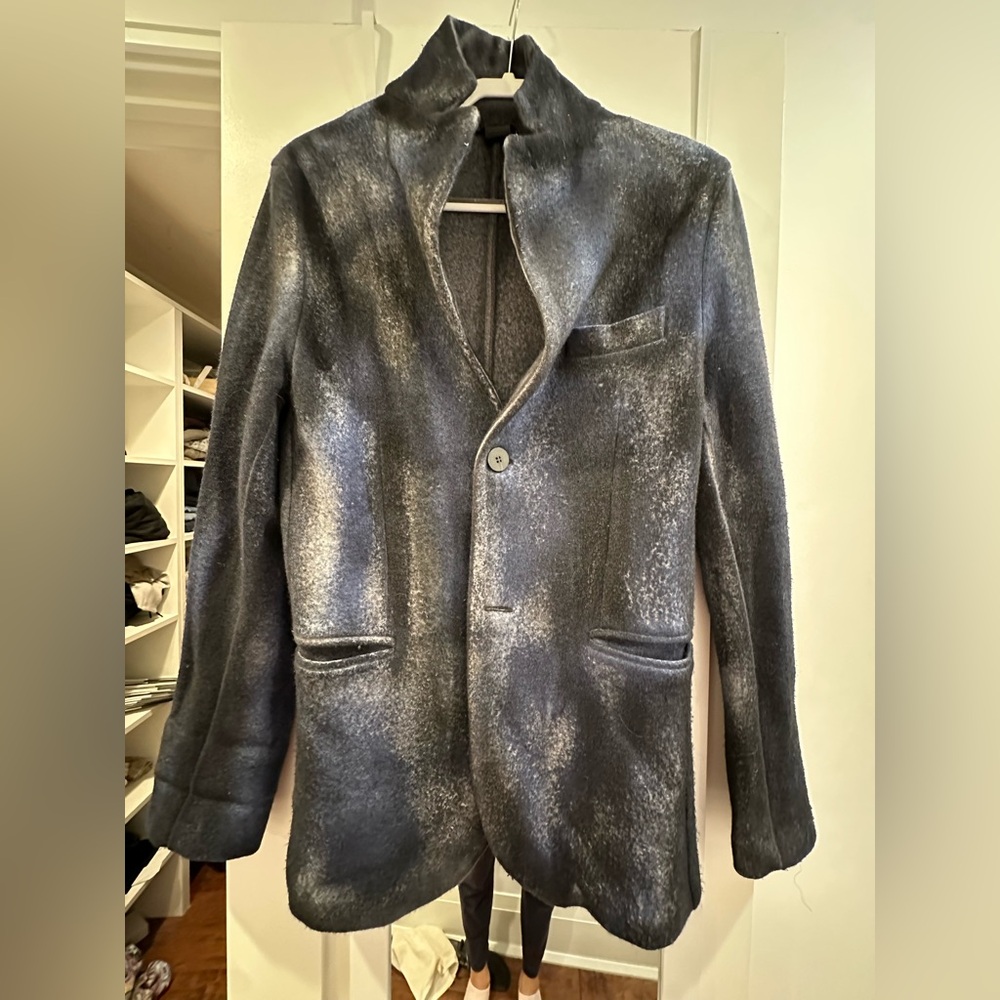 Avant Toi Blue and Charcoal Jacket